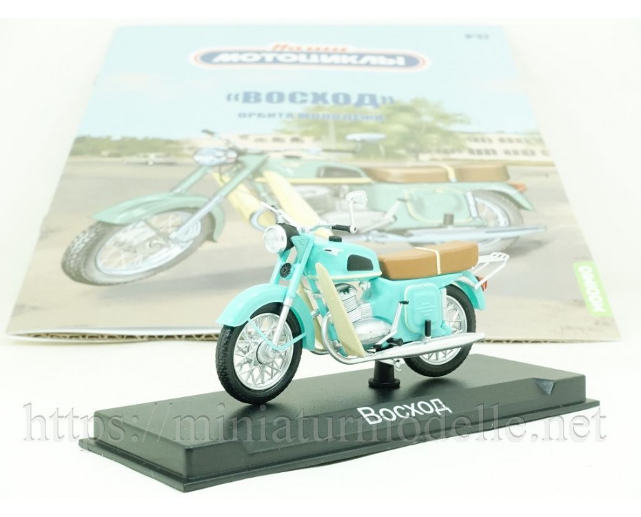 1:24 Voskhod motorcycle with magazine #32,  Modimio Collections by www.miniaturmodelle.net