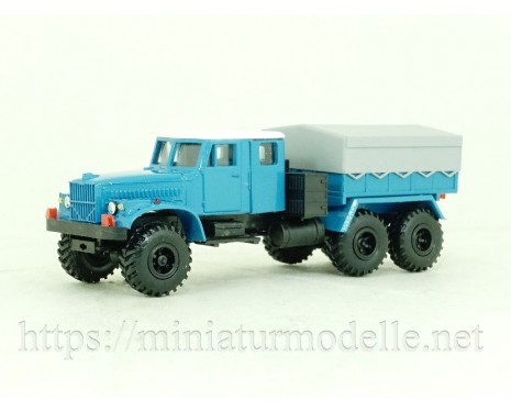 H0 1:87 KRAZ 255 tractor, dual cab - white roof, civil