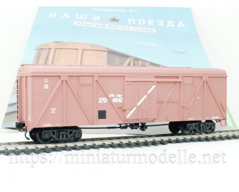 1:87 H0 Single door wood box car 11-066 with magazine #1, special issue 
