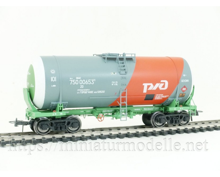 1:87 H0 Cisterna mod. 15-1755 kompānija RZD benzina pārvadāšanai, 5 laikmets, sīksēriju, 1755-0001, Onega by https://miniaturmodelle.net