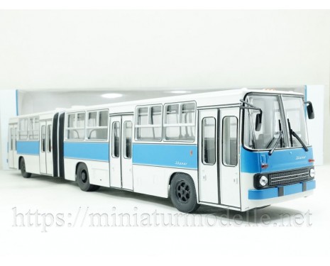 1:43 IKARUS 280.64 articulated city bus with wide doors, white / blue