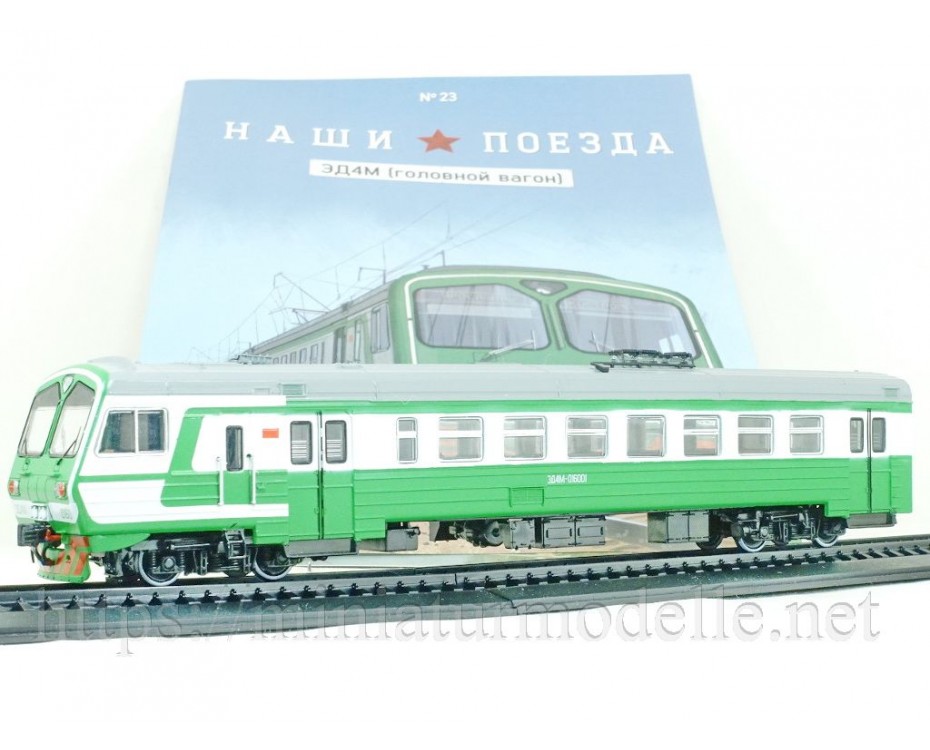 1:87 H0 ED4M trainset driving trailer with magazine #23, NP23, Modimio Collections by https://miniaturmodelle.net
