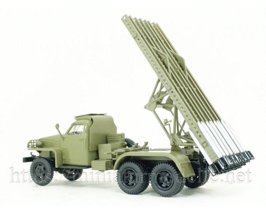1:43 Studebaker US6 Raketenwerfer Katjuscha BM 13N Militär mit Zeitschrift #112, LG112, Modimio Collections by https://miniaturmodelle.net