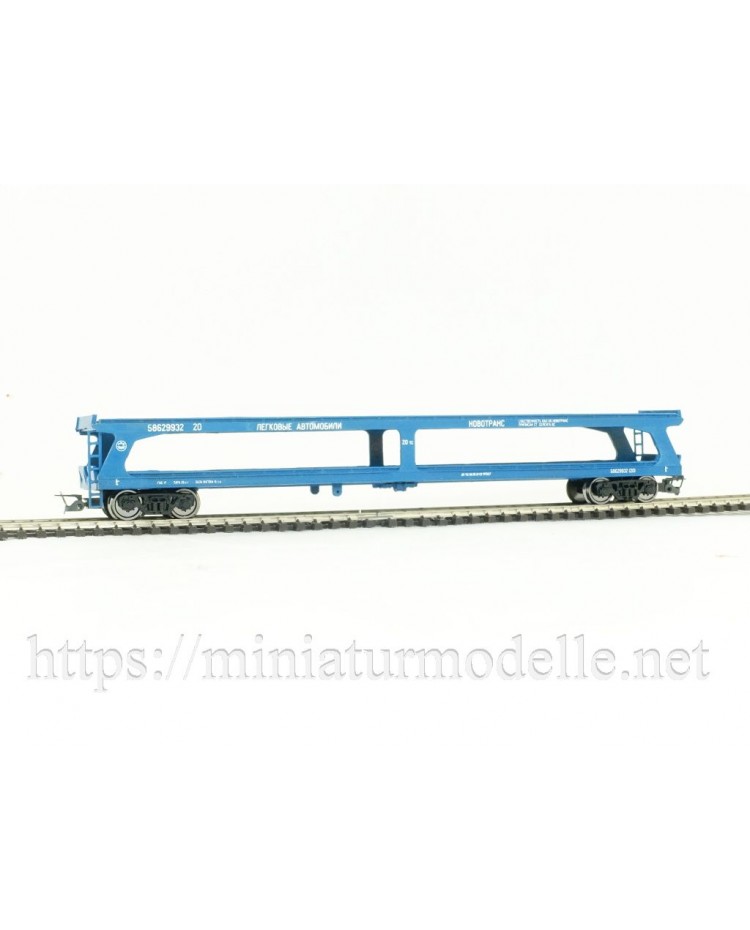 1:120 TT 3642 Autotransportwagen NOVOTRANS der RZD, Epoche 5