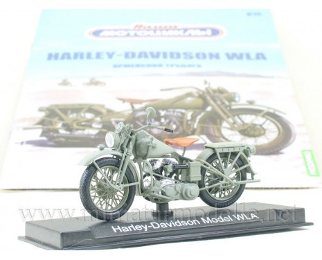 1:24 Harley-Davidson WLA military motorcycle with magazine #25