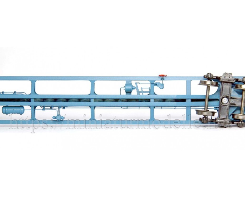 1:87 H0 Konteinervagons mod. 13-1281-01, zils, RZD, 5. laikmets sīksēriju, 1281-0101, Onega by https://miniaturmodelle.net