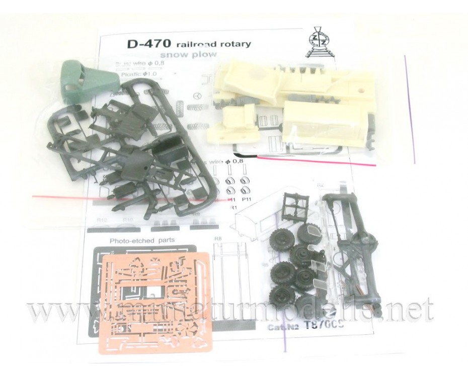 H0 1:87 ZIL 157 Road- rail rotary snow plow D 470, kit, T87008, Z&Z Exclusive Modell by https://miniaturmodelle.net