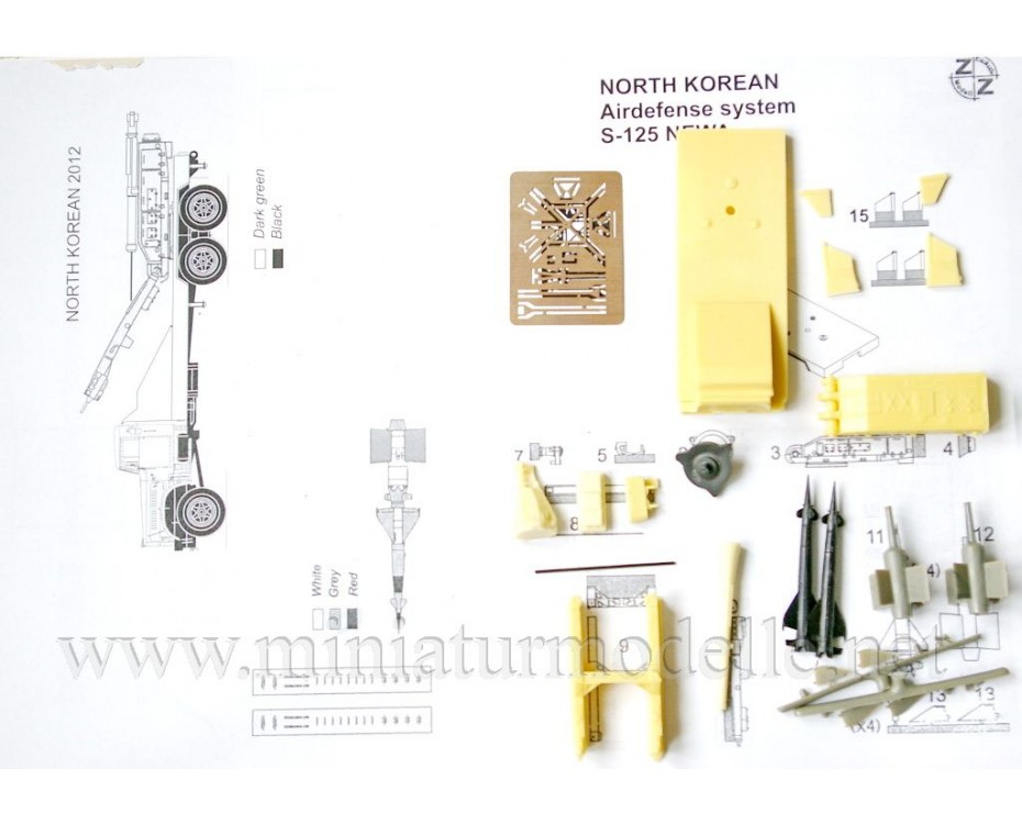 H0 1:87 Airdefense system S 125 NEVA, North Korean, conversion kit,  Z&Z Exclusive Modell by https://miniaturmodelle.net