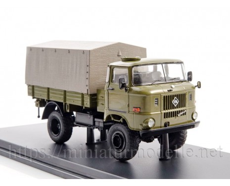 1:43 IFA W50 LA load platform with canvas top, military