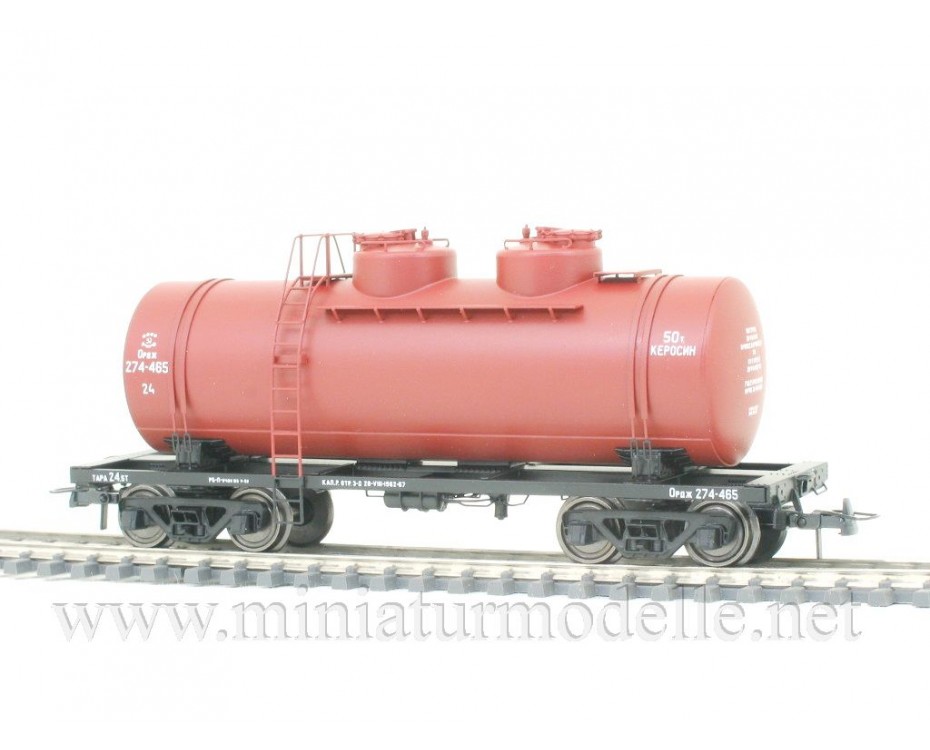1:87 H0 Tank wagon 50t for kerosene transport of the CCCP livery, era 3, small batches model,  VaGoN Model  by https://miniaturmodelle.net