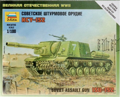 1:100 ISU 152 soviet assault gun, kit 