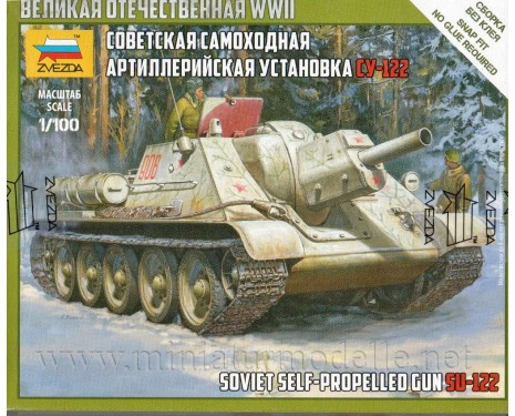 1:100 SU 122 soviet self- propelled gun, kit