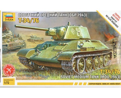 1:72 T 34/76 soviet medium tank (mod. 1943), kit