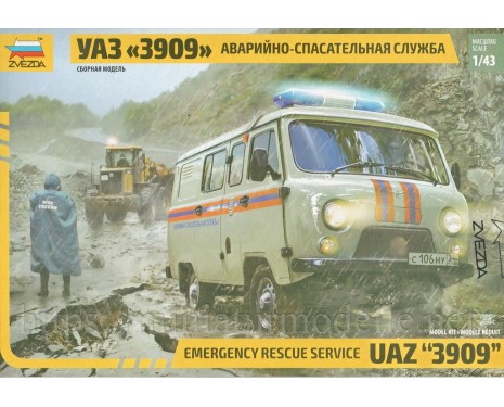 1:43 UAZ 3909 emergency rescue service, kit