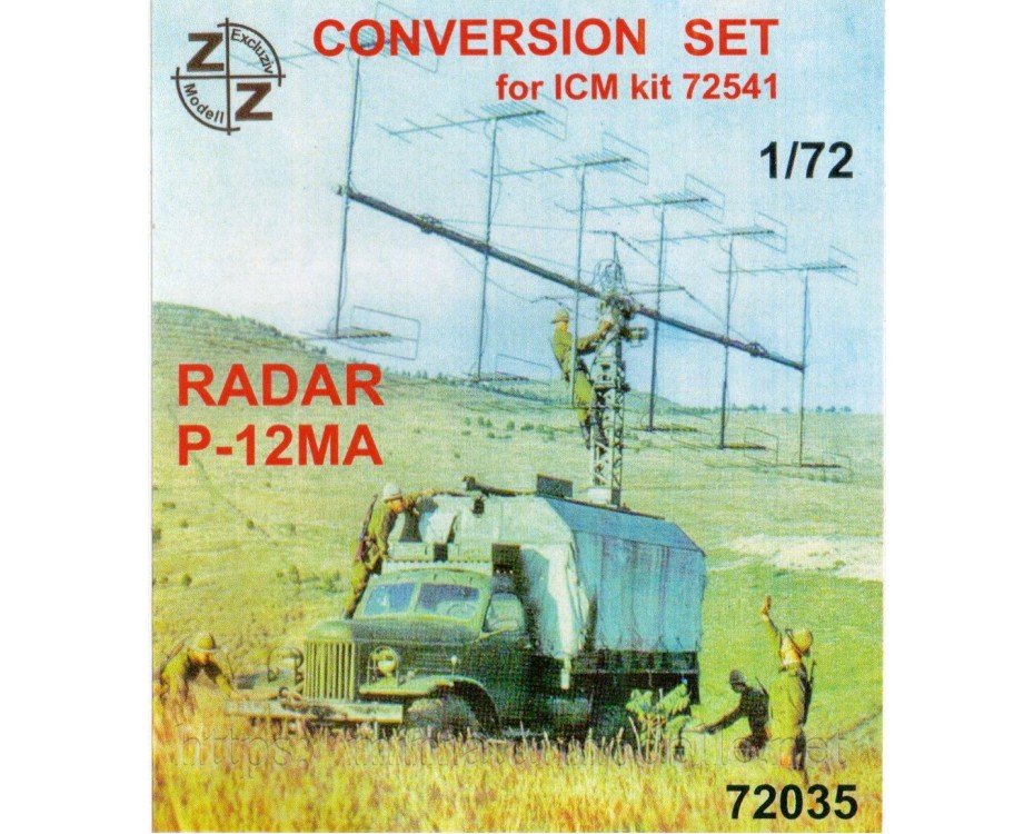 1:72 P-12MA Radar Kleinserien Umrüstsatz für ICM Bausatz 72541, 72035, Z&Z Exclusive Modell by https://miniaturmodelle.net