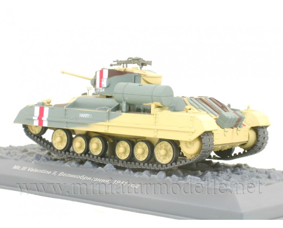 1:43 Infantry Mk III Valentine tank with magazine #16,  De Agostini by https://miniaturmodelle.net