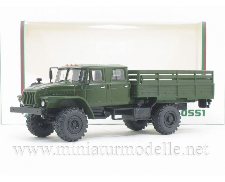 1:43 URAL-43206-0551 ar kravas kasti, armijas, 101395, Auto History - Aist by https://miniaturmodelle.net