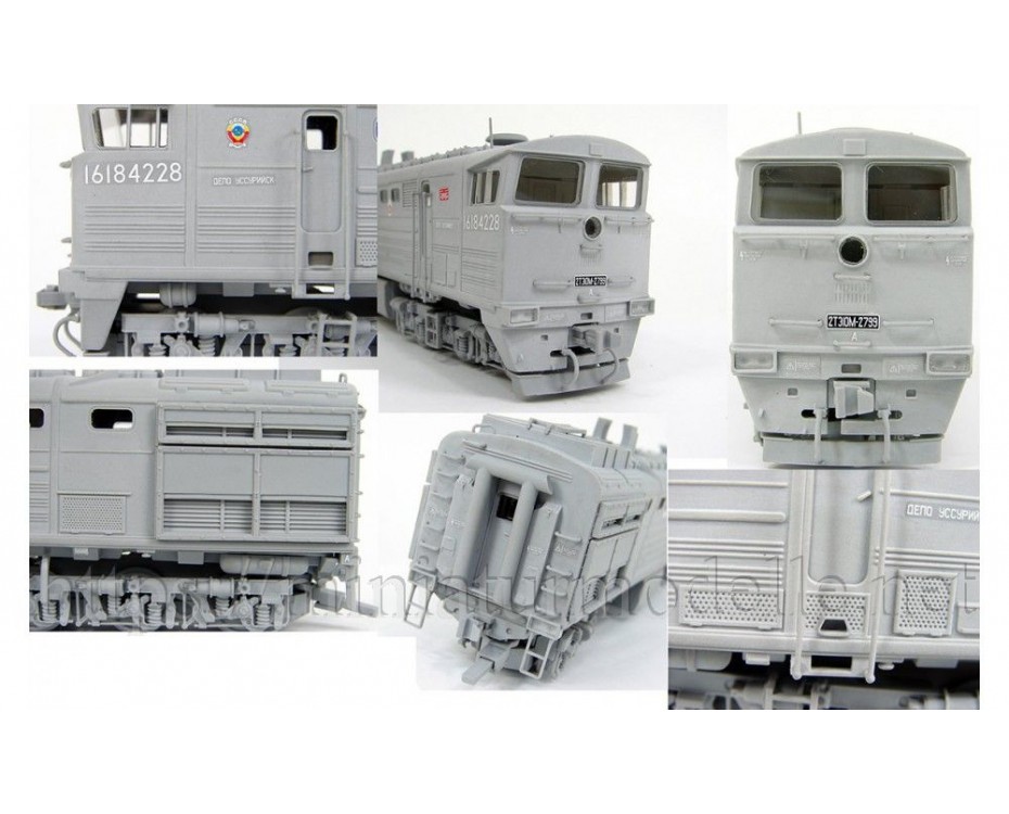 1:87 H0 2TE10M soviet two unit diesel-electric locomotive, SZD, RZD, 4-5 era, dummy small batches model kit,  REBRADO by www.miniaturmodelle.net