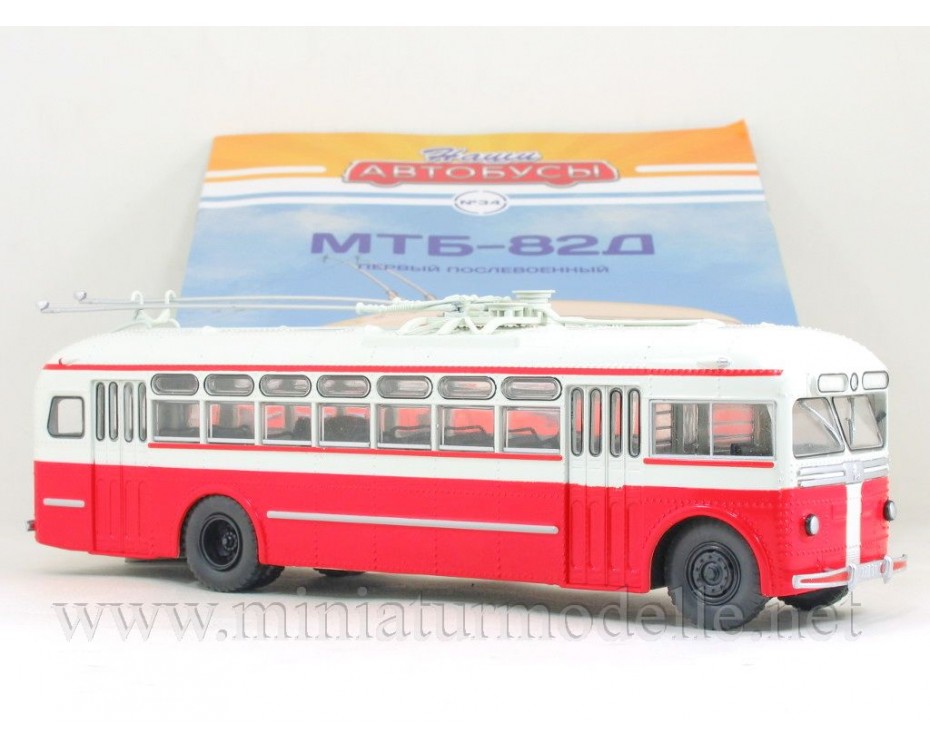 1:43 MTB 82 D Trolleybus with magazine #34,  Modimio Collections by www.miniaturmodelle.net