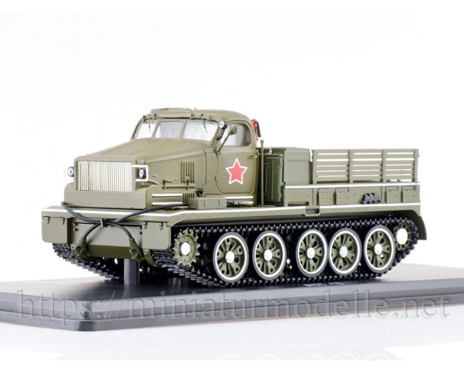 1:43 AT-T Artilleriezugmittel - schwer Pritsche, Militär Truppenparade, SSM3018, Start Scale Models - SSM by https://miniaturmodelle.net