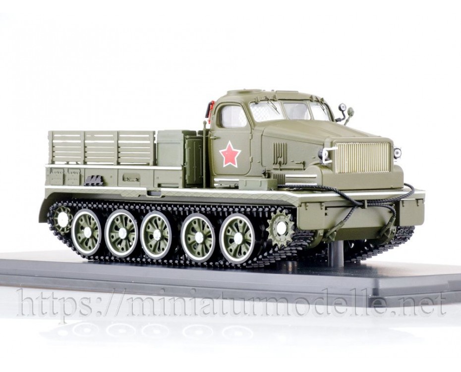 1:43 AT-T Artilleriezugmittel - schwer Pritsche, Militär Truppenparade, SSM3018, Start Scale Models - SSM by https://miniaturmodelle.net