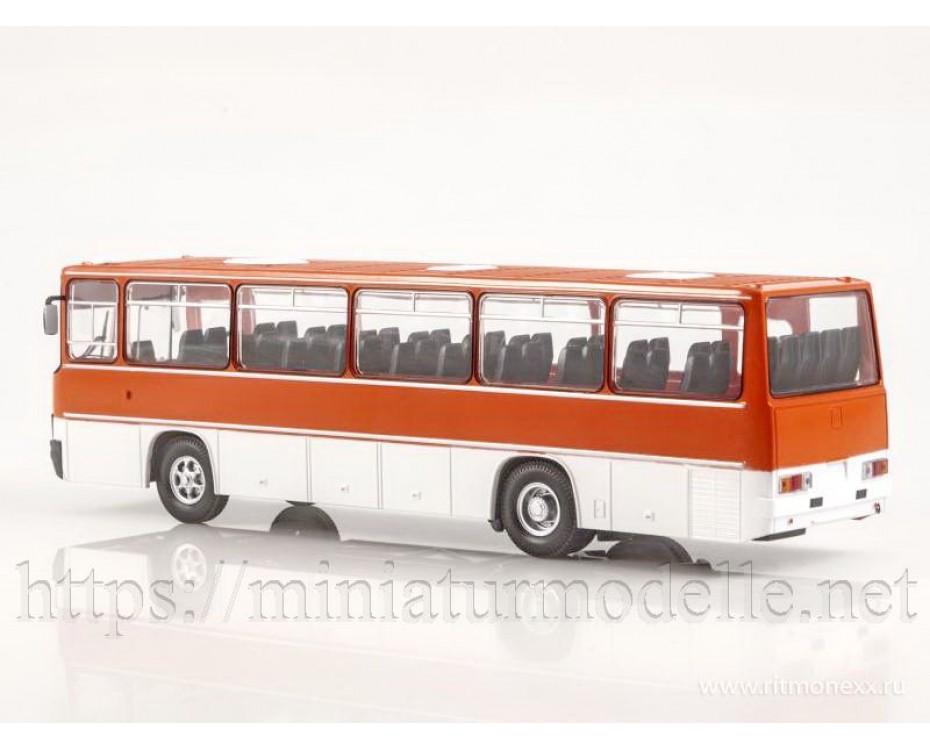 1:43 Ikarus 256 Reisebus mit Zeitschrift #31, rot / weiss Neuauflage, NA031 A, Modimio Collections by https://miniaturmodelle.net