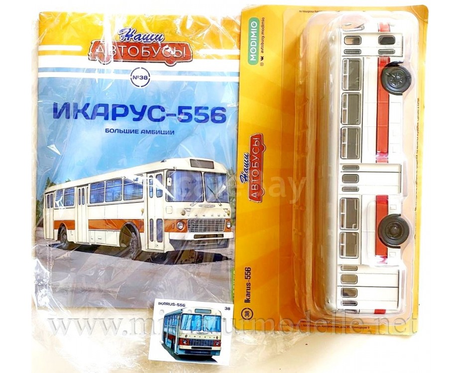 1:43 Ikarus 556 bus with magazine #38, NA038, Modimio Collections by https://miniaturmodelle.net