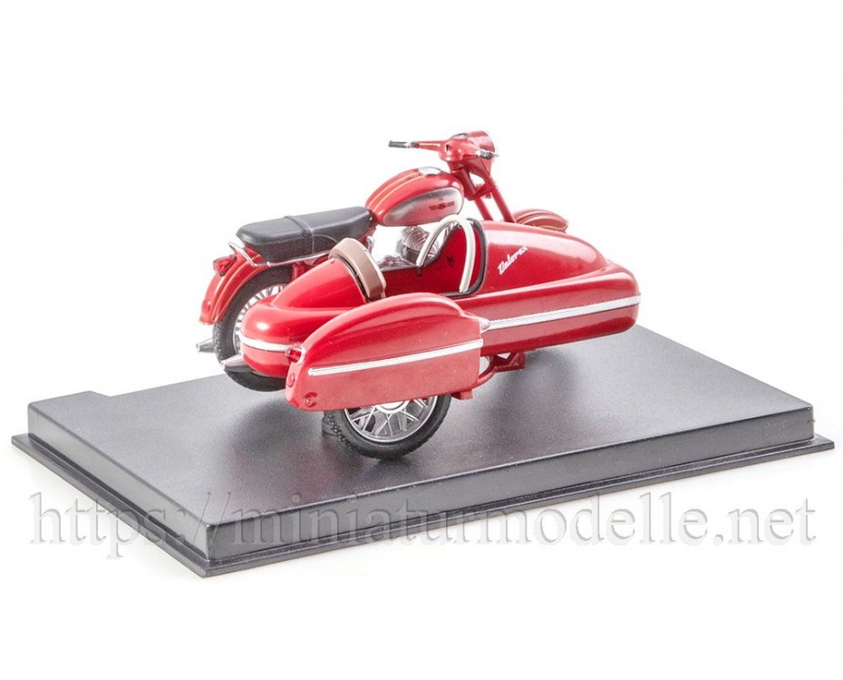 1:24 Jawa 350/360/00/01 Motorrad mit Beiwagen und Zeitschrift #71, NM71, Modimio Collections by https://miniaturmodelle.net