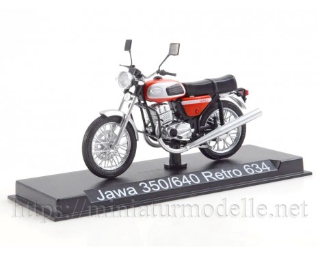 1:24 JAWA 350 / 640 Retro 634 motorcycle with magazine #77