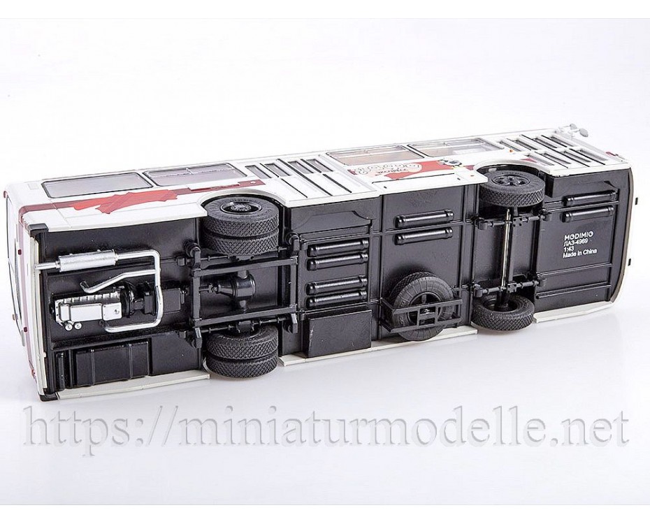 1:43 LAZ 4969 mobile cafeteria bus with magazine #9, special issue,  Modimio Collections by www.miniaturmodelle.net