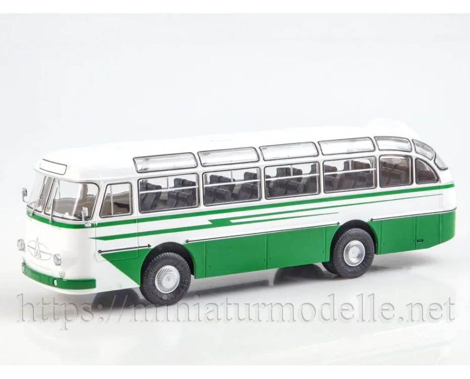 1:43 LAZ 697E Tourist starppilsētu autobuss ar žurnālu #75, NA075, Modimio Collections by https://miniaturmodelle.net