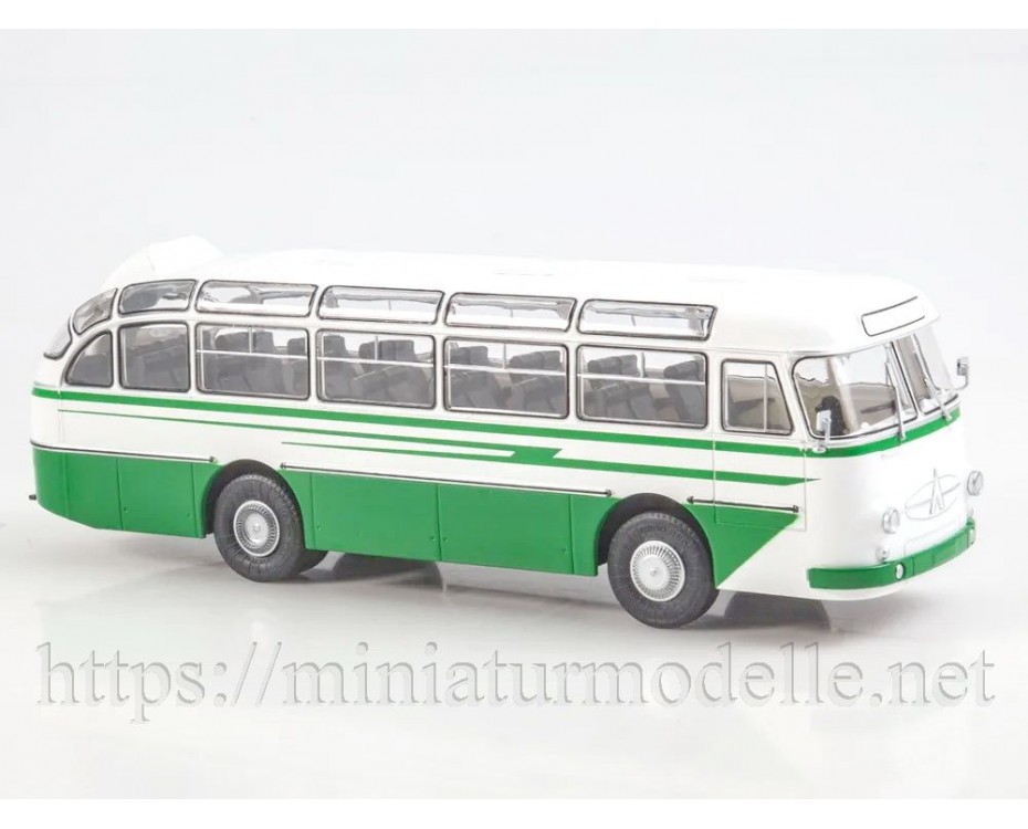 1:43 LAZ 697E Tourist starppilsētu autobuss ar žurnālu #75, NA075, Modimio Collections by https://miniaturmodelle.net