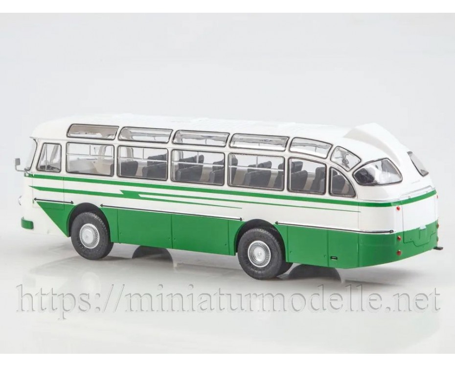 1:43 LAZ 697E Tourist starppilsētu autobuss ar žurnālu #75, NA075, Modimio Collections by https://miniaturmodelle.net