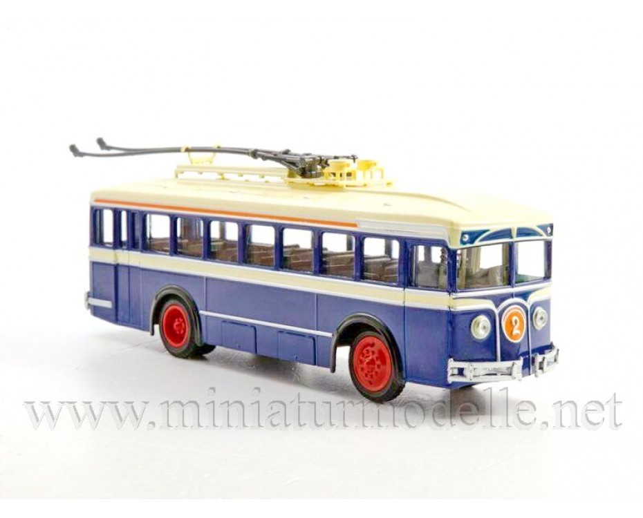 1:43 LK 1 trolejbuss ar žurnālu #24,  Modimio Collections by https://miniaturmodelle.net