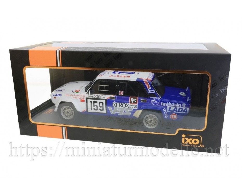 1:18 Lada 2105 VFTS #159 1000 Lakes Rally Finland 1987 E. Tumalevicius / P. Videlka, 18RMC181B.22, IXO Models by https://miniaturmodelle.net
