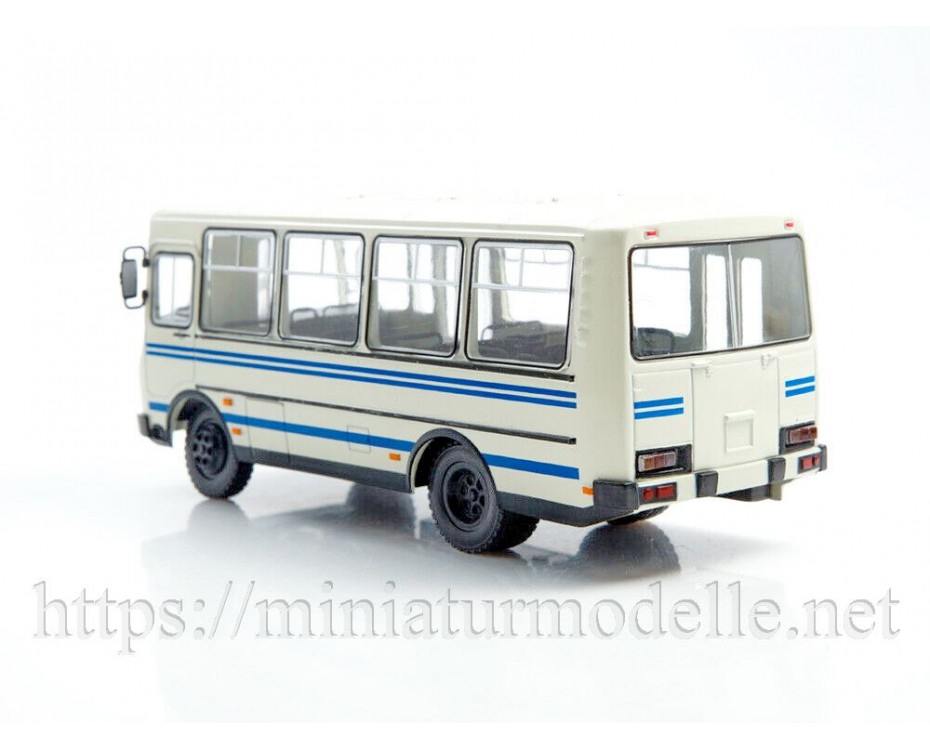 1:43 PAZ 32051 Minibus with magazine #43,  Modimio Collections by www.miniaturmodelle.net