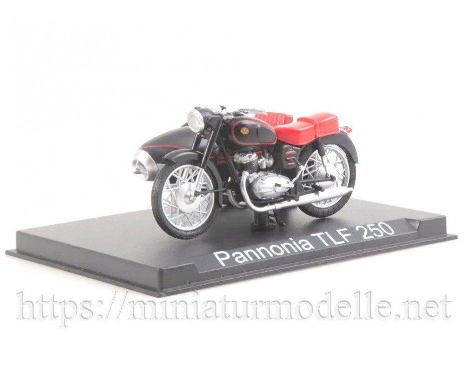 1:24 Pannonia TLF 250 мотоцикл с коляской и журналом №81, NM81, Modimio Collections by https://miniaturmodelle.net