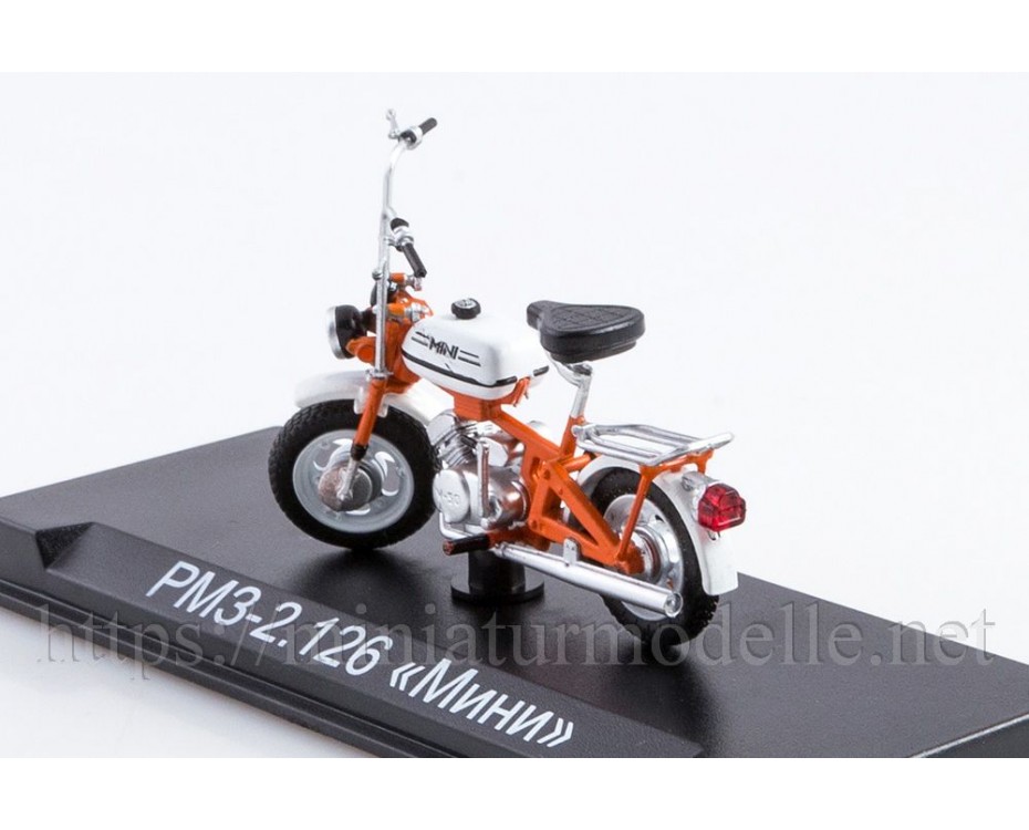 1:24 RMZ-2.126 Mini- mokik Riga 26 Moped mit Zeitschrift #58, NM58, Modimio Collections by https://miniaturmodelle.net