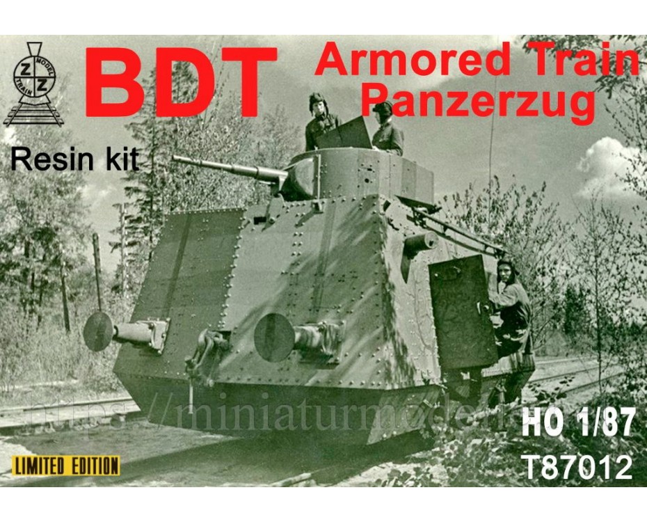 1:87 H0 BDT armoured train, small batches kit, T87012, Z&Z Exclusive Modell by www.miniaturmodelle.net