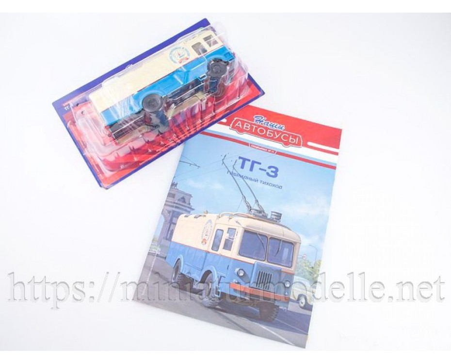 1:43 TG 3 Oberleitungslastkraftwagen mit Zeitschrift #11, Sonderausgabe,  Modimio Collections by https://miniaturmodelle.net