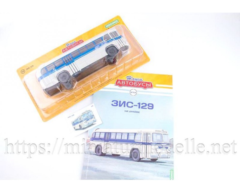 1:43 ZIS 129 city bus with magazine #58, NA058, Modimio Collections by https://miniaturmodelle.net