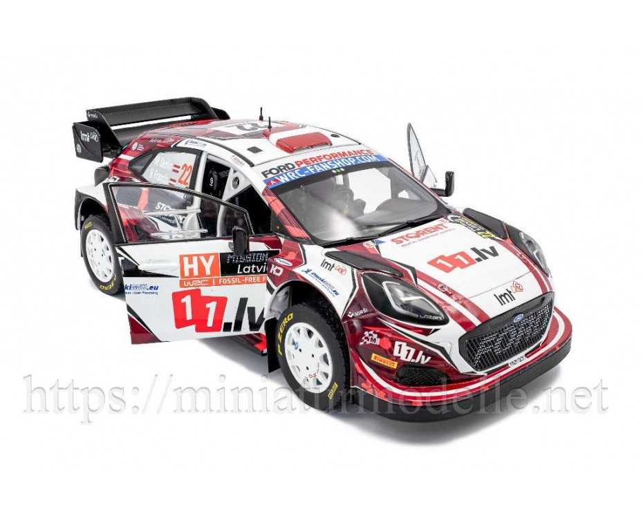 1:18 FORD PUMA RALLY1 HYBRID – TET RALLY LATVIA – 2024 – #22 M.SESKS / R.FRANCIS, S1809507, Solido by https://miniaturmodelle.net