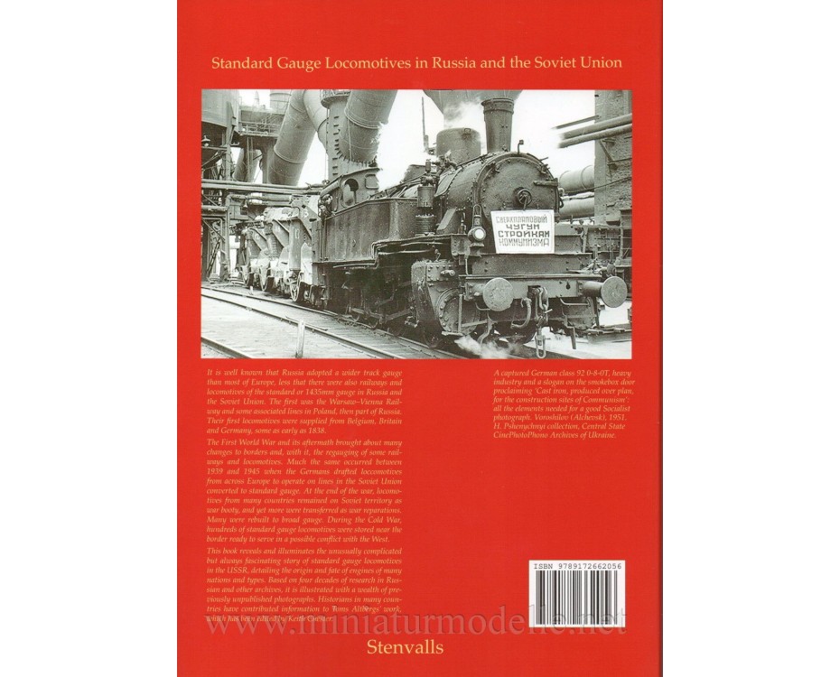 Standard Gauge Locomotives in Russia and the Soviet Union, T. Altbergs, publ., 2022.- 144 site, 241 photo/draft,  Other by www.miniaturmodelle.net