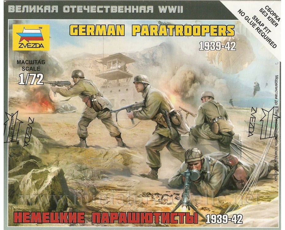 1:72 Wehrmacht Fallschirmjäger 1939-42, 6136, Zvezda by https://miniaturmodelle.net