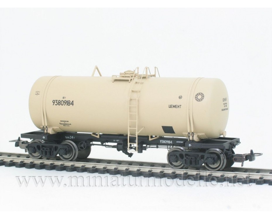 1:87 H0 Cisterna mod. 15-1405-02 cementa pārvadāšanai, SZD, 4 laikmets, sīksēriju, 1405-0201, Onega by https://miniaturmodelle.net
