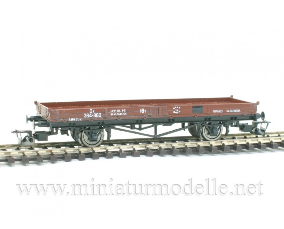 1:120 TT 3230 Platforma, brūna, CCCP, 3 laikmets, 3230, Peresvet by https://miniaturmodelle.net