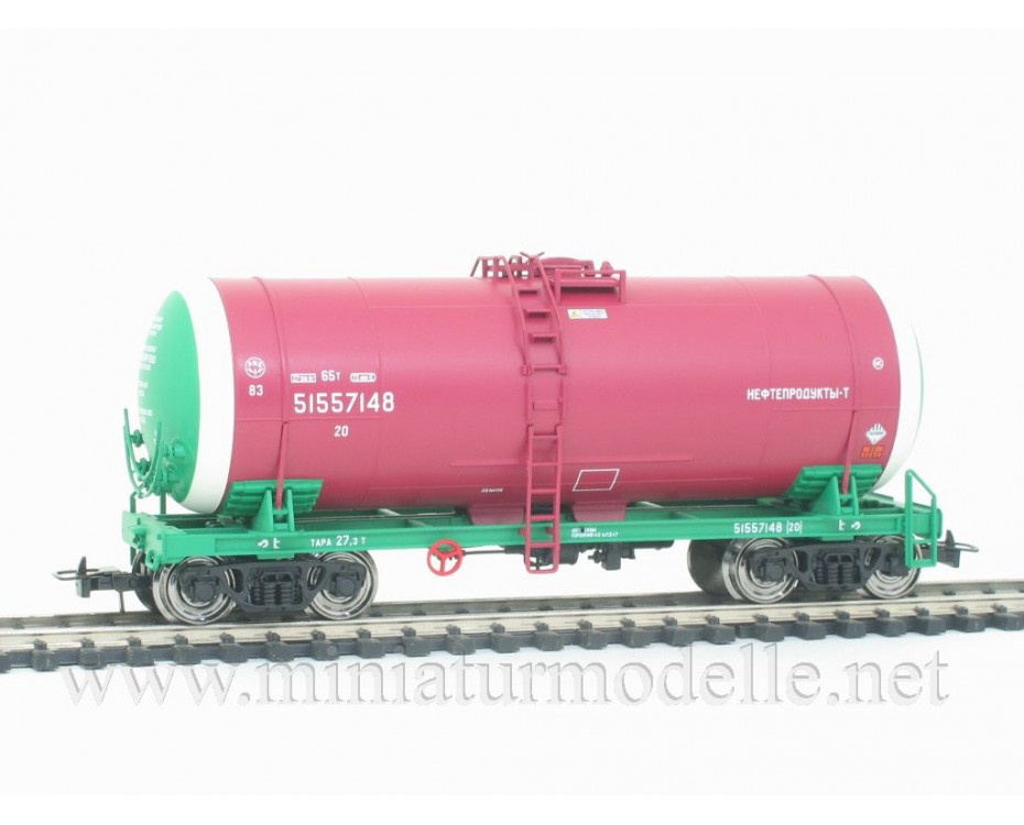 1:87 H0 0014 Kesselwagenset zum Transport von Erdolprodukte der RZD, 5. Epoche, 0014, Eurotrain by https://miniaturmodelle.net