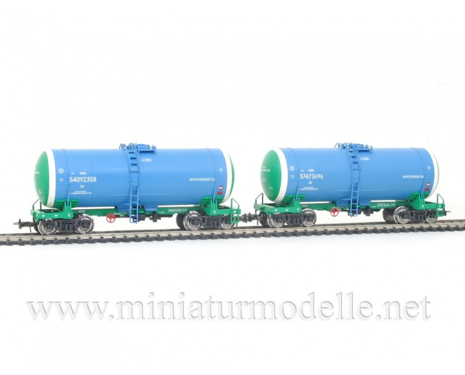 1:87 H0 0015 Kesselwagenset zum Transport von Erdolprodukte der RZD, 5. Epoche, 0015, Eurotrain by https://miniaturmodelle.net
