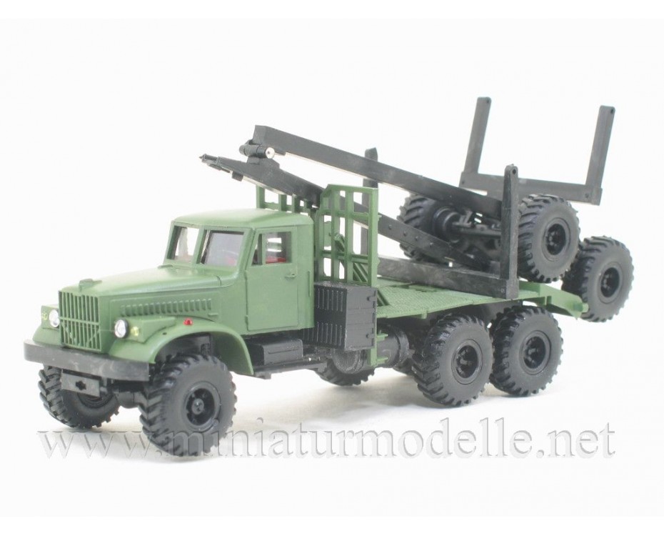 H0 1:87 KrAZ 255 L mit Langrohranhanger (Ballonreifen), militär,   Miniaturmodelle by https://miniaturmodelle.net