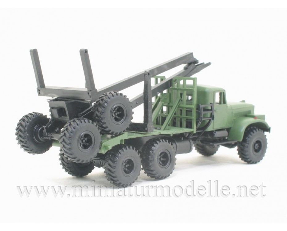 H0 1:87 KrAZ 255 L mit Langrohranhanger (Ballonreifen), militär,   Miniaturmodelle by https://miniaturmodelle.net